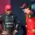 Lewis Hamilton im Gespräch mit Ferrari-Pilot Charles Leclerc