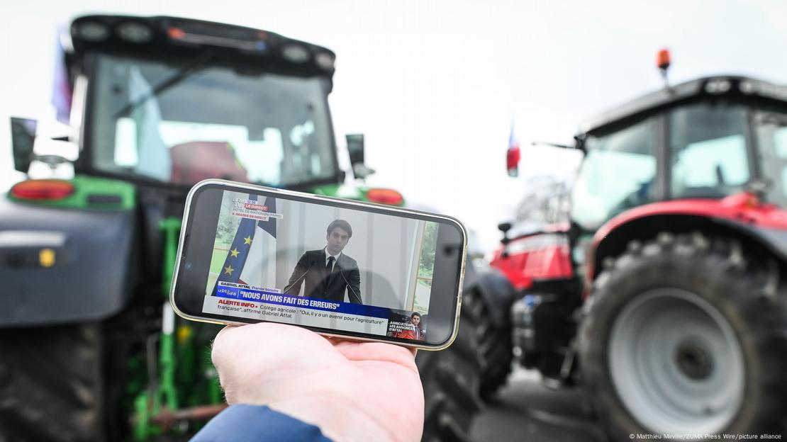 Landwirrte protestieren in Chevrieres