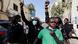 Senegalese demonstrators shout slogans after they were pushed back by riot police Senegalese demonstrators shout slogans after they were pushed back by riot police