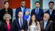Olaf Scholz pictured with German integration officer Reem Alabali-Radovan and representatives of migrant groups Olaf Scholz pictured with German integration officer Reem Alabali-Radovan and representatives of migrant groups