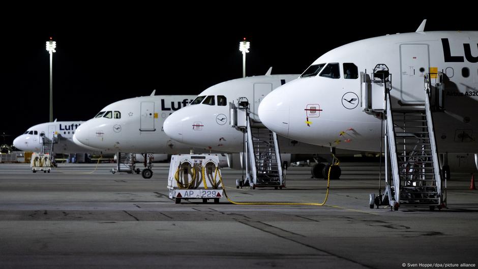 Lufthanzini avioni na aerodromu u Мinhenu