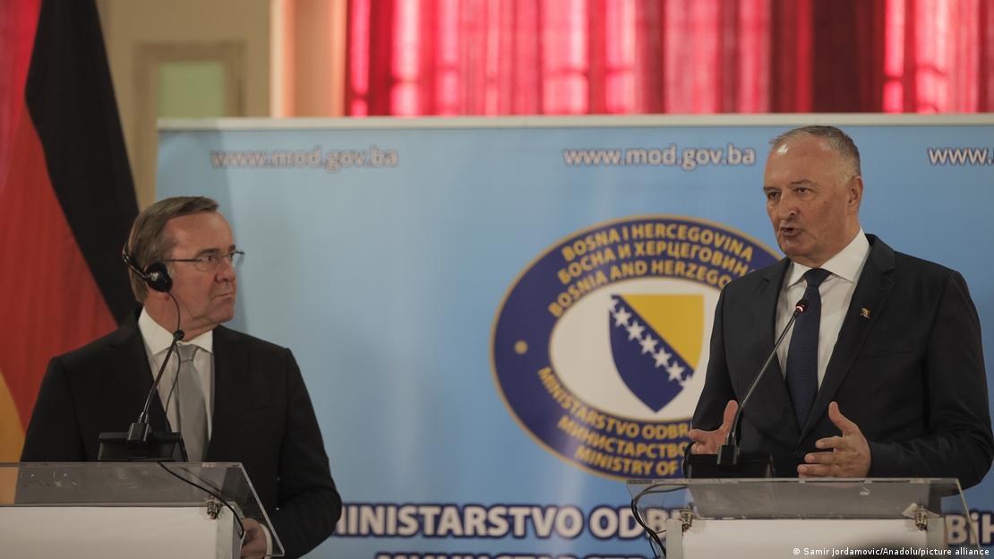 Bosnien-Herzegowina | Pressekonferenz von Zukan Helez und Boris Pistorius in Sarajevo