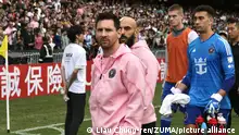 February 4, 2024, Hong Kong, CHINA: International football superstar and captain of the INTER MIAMI CF, Lionel Messi walking out of arena after half-time during a match with Hong Kong team on Sunday.Feb-4,2024Hong Kong.ZUMA/Liau Chung-ren (Credit Image: © Liau Chung-ren/ZUMA Press Wire