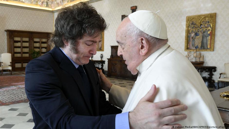 Javier Milei con el Papa.