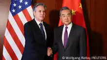 U.S. Secretary of State Antony Blinken meets with Chinese Foreign Minister Wang Yi on the side of the Munich Security Conference (MSC) in Munich, Germany February 16, 2024. REUTERS/Wolfgang Rattay/Pool
