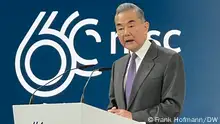 17.02.2024 München - Deutschland | Münchener Sicherheitskonferenz | Wang Yi, Chinas Außenminister