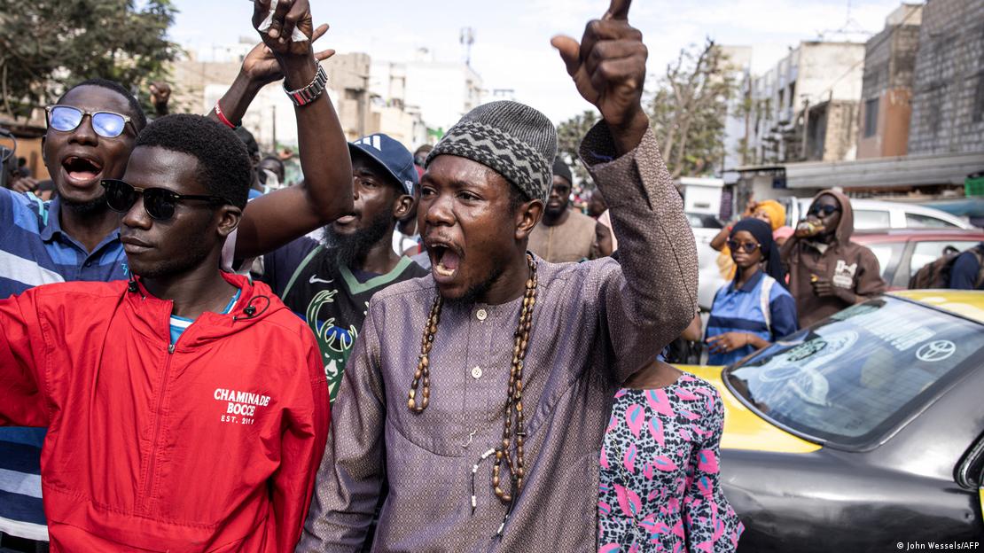 Manifestation à Dakar au Sénégal