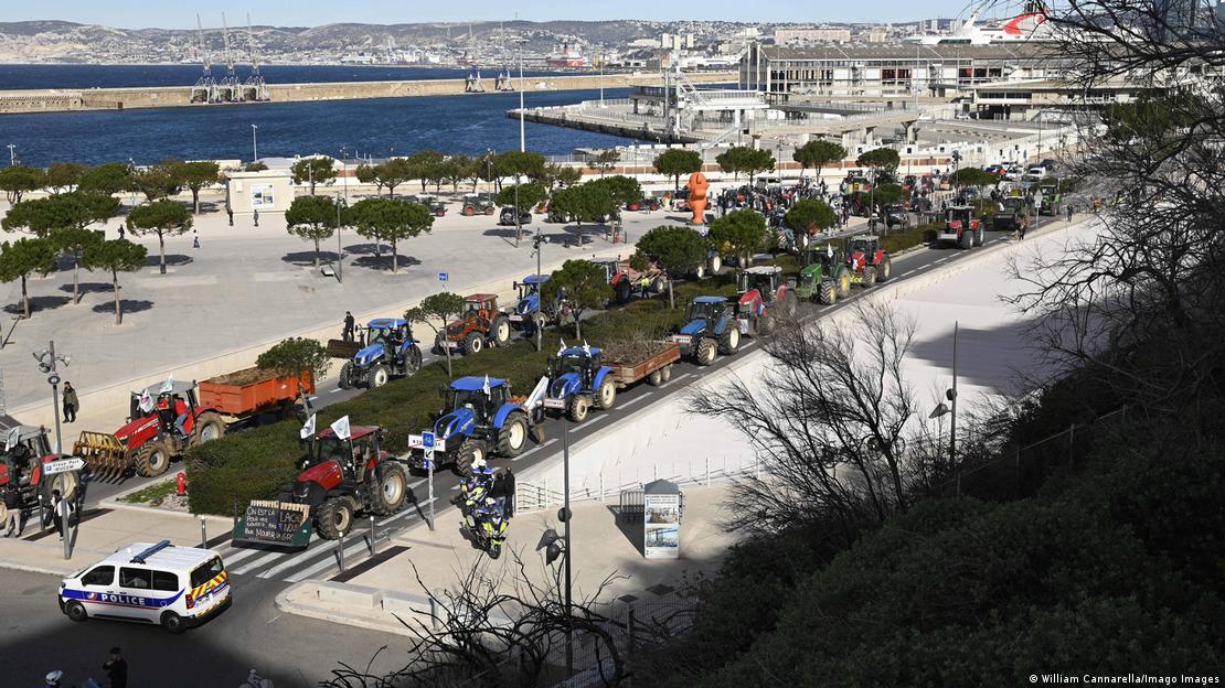Prosvjed s traktorima i Marseillesu
