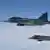 Saab JAS 39 Gripen jetfighters take part in the NATO exercise as part of the NATO Air Policing mission, on July 4, 2023