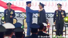 President Joko Widodo awarded a special promotion to Defense Minister Prabowo Subianto as an Honorary Army General during the leadership meeting of the Indonesian National Armed Forces (TNI) and National Police at the TNI Headquarters in Cilangkap, East Jakarta, on Wednesday (28/02/24).
**We get this picture from Detik, our media partner in Indonesia. So, we can use it for article and social media.**
