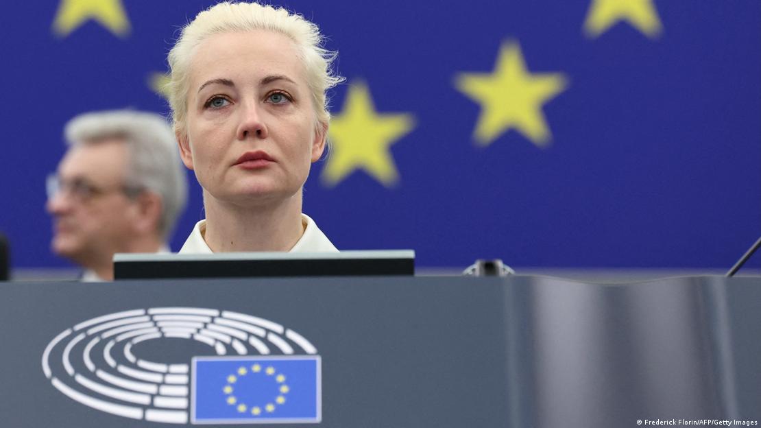 Η Γιούλια Ναβάλναγια στο βήμα του Ευρωπαϊκού Κοινοβουλίου