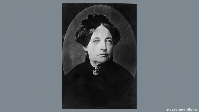 Balck and white picture of German women's rights pioneer, Louise Otto-Peters.