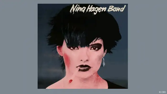 Cover of the album 'Nina Hagen Band' showing German punk rock singer, Nina Hagen, smoking.