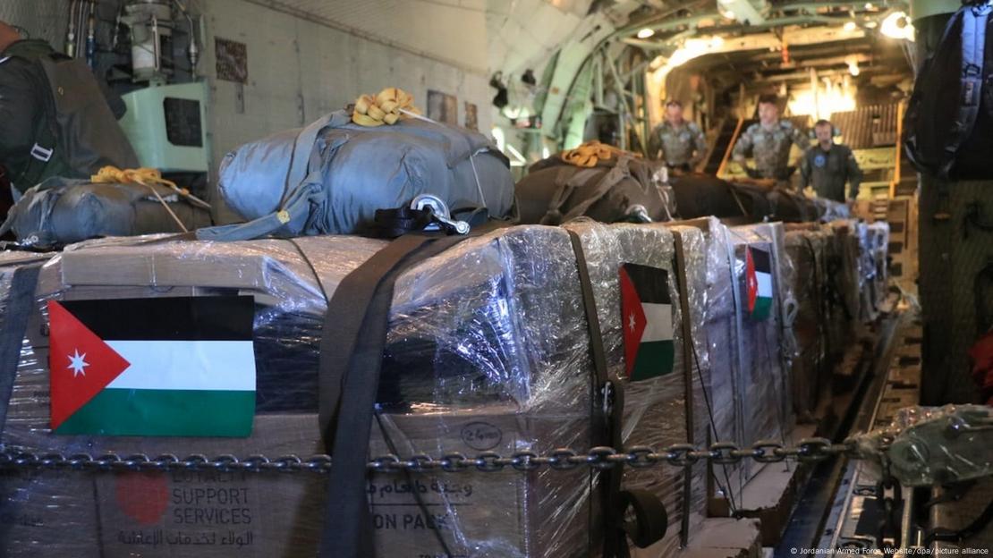 Ανθρωπιστική βοήθεια από την Ιορδανία για τη Γάζα