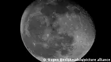 KARS, TURKIYE - FEBRUARY 27: A view of the full Moon in Kars, Turkiye on February 27, 2024. Ozgen Besli / Anadolu