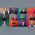 Collage de doce mujeres de distintas edades, delante de fondos de distintos colores. 