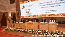 Fotos einer von der Akademie des Königreichs Marokko am 6. und 7. März 2024 in Rabat, Marokko, organisierten Konferenz
---
***Nur für die abgesprochene Berichterstattung zu nutzen***
---
Herr Abdeljalil Lahjomri, Ständiger Sekretär der Akademie des Königreichs Marokko, hält seine Rede bei der Eröffnung der Konferenz