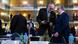 AfD members Roman Reusch and Carsten Hütter speak to each other, looking at what appears to be a tablet, in the court in Münster. March 12, 2024. AfD members Roman Reusch and Carsten Hütter speak to each other, looking at what appears to be a tablet, in the court in Münster. March 12, 2024.