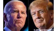 ARCHIV - 24.01.2024, USA: Eine Kombo zeigt Joe Biden (l), Präsident der USA, am 5. Januar 2024, und Donald Trump, ehemaliger Präsident der USA und US-Präsidentschaftsbewerber, am 19. Januar 2024. Foto: --/AP/dpa +++ dpa-Bildfunk +++