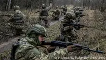 12/03/2024**New recruits of the 1st Da Vinci Wolves Separate Mechanized Battalion, named after Dmytro Kotsiubailo, attend a military excercise, amid Russia's attack on Ukraine, in an undisclosed location, in Central Ukraine March 12, 2024. REUTERS/Viacheslav Ratynskyi