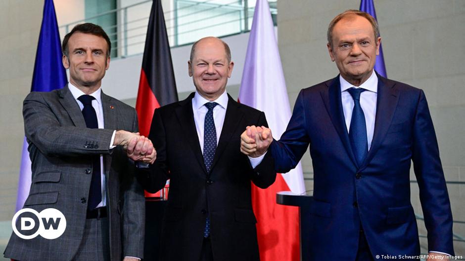 Francja, Niemcy i Polska zapowiadają większą pomoc dla Ukrainy – DW – 15.03.2024