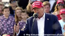 Republican presidential candidate former President Donald Trump speaks at a Buckeye Values PAC rally on Saturday, March 16, 2024, in Vandalia, Ohio. (AP Photo/Meg Kinnard)