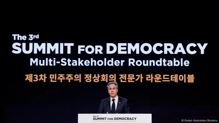 Südkorea Gipfel für Demokratie Antony Blinken Yoon Suk Yeol 