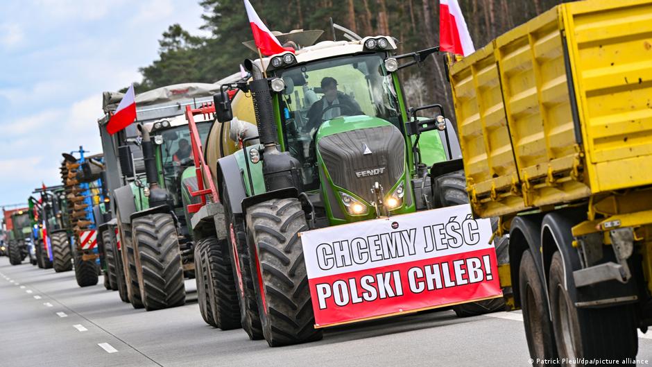 Već sada vlada strah od ukrajinske poljoprivrede: protesti u Poljskoj, mart 2024.