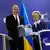 Kiedy rozpoczną się rozmowy akcesyjne? Premier Ukrainy Denys Szmyhal (z lewej) i przewodnicząca Komisji Europejskiej Ursula von der Leyen w Brukseli