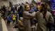 People shelter in Kyiv metro station druing Russian missile strike People shelter in Kyiv metro station druing Russian missile strike