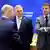 Mette Frederiksen, Viktor Orban, Emmanuel Macron, Donald Tusk şi Olaf Scholz la summitul de la Bruxelles