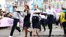 La course des cafes - The Bistro race - Paris La course des cafes The Bistro race . the waitresses and waiter runner, dressed for the occasion according to the traditional codes of Parisian bistro service, service professionals of all levels, will set off on a 2 km course looping around the Paris City Hall, and crossing part of the Marais, the historic and commercial heart of the capital. on March 24, 2024 in Paris, France. Photo by Nasser Berzane/ABACAPRESS.COM Paris France PUBLICATIONxNOTxINxFRAxESPxUKxUSAxBELxPOL Copyright: xBerzanexNasser/ABACAx