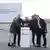 Посол Швеции в ФРГ, немецкие политики во главе с канцлером и руководители компании Northvolt дают 25 марта 2024 старт строительству завода по выпуску батарей для электромобилей на севере Германии
