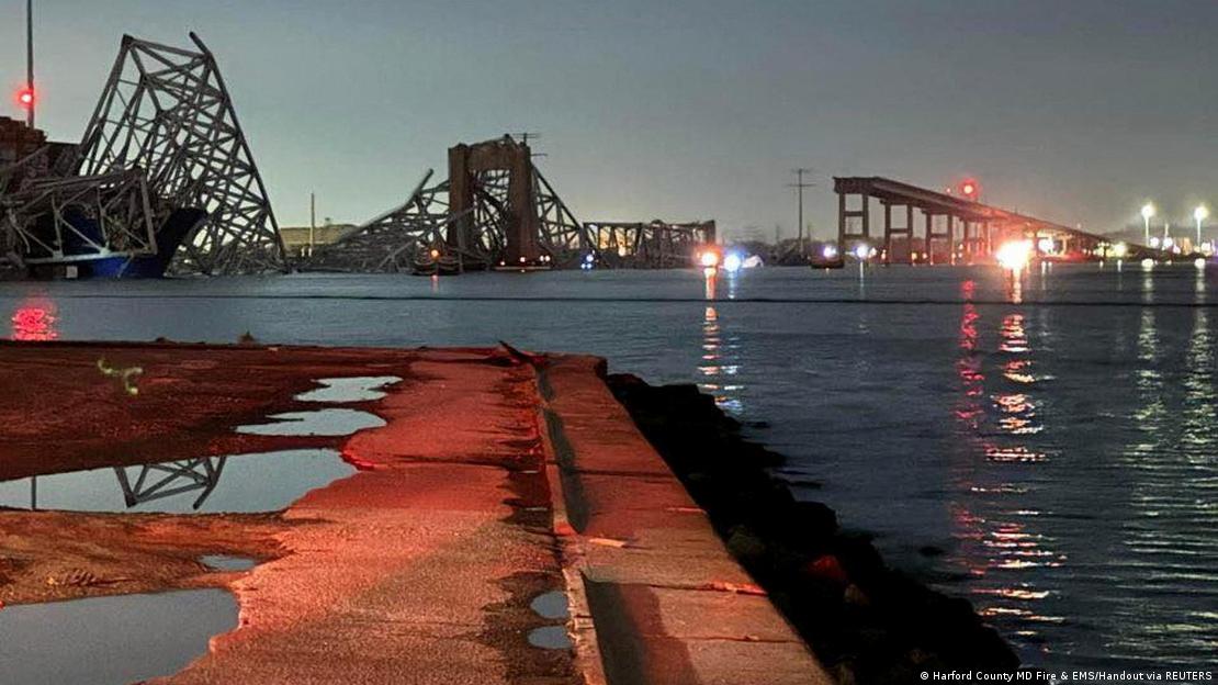 EE. UU., Baltimore | Puente Francis Scott Key colapsado tras choque de carguero.