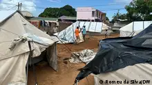 A Capelinha, em Maputo, acolhe vítimas das inundações em diversas tendas