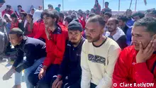 
Bengali migrants aboard Emergency's Life Support rescue ship in the Mediterranean. A DW reporter spent 7 days at sea with the rescue mission in March. 71 migrants from Bangladesh, Egypt and Eritrea were rescued during the mission. 