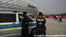 Soccer Football - Bundesliga - Bayern Munich v Borussia Dortmund - Allianz Arena, Munich, Germany - March 30, 2024
General view as police are seen outside the stadium before the match