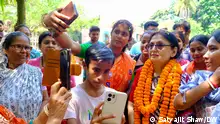 Villagers are talking selfie with Amrita Roy Lok Sabha BJP candidate during her election Campaign.
Where taken: Krishnanagar,Nadia, West Bengal, India
When taken: 31 March, 2024.
Copyright: Satyajit Shaw
