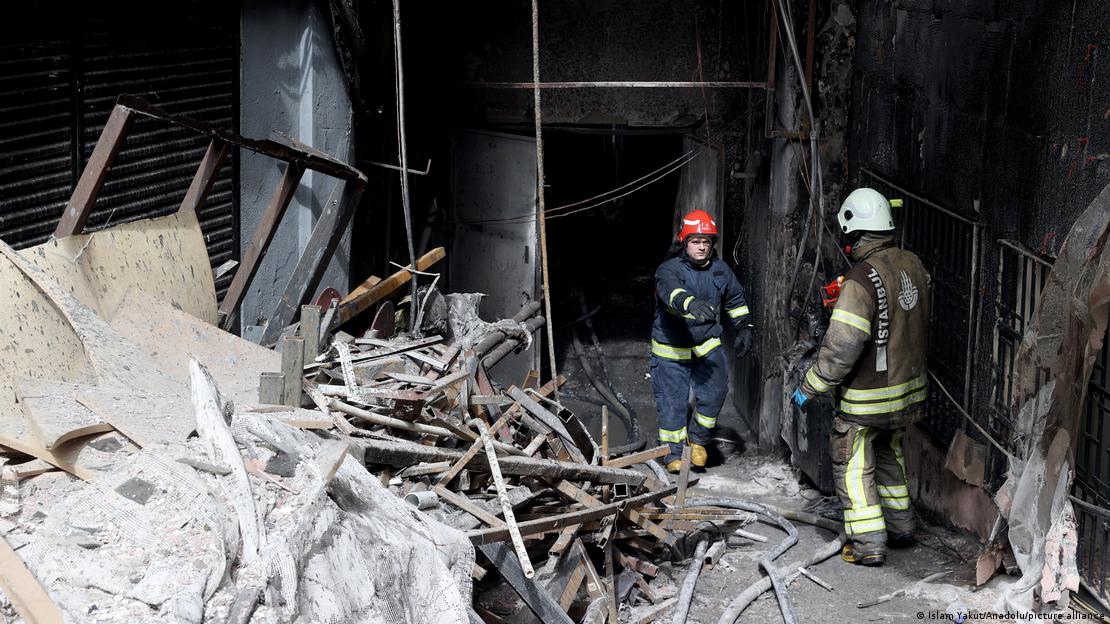 The burnt-out nightclub in Istanbul