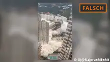 3.4.2024, Fakten Check Video, das angeblich Erdbeben in Taiwan zeigen soll, ist in Wahrheit eine Gebäudesprengung in China