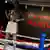  A mannequin wearing Muhammad Ali "Thrilla in Manila" fight-worn Everlast boxing trunks