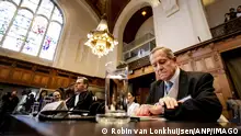 THE HAGUE - Ambassador Carlos Jose Arguello Gomez of Nicaragua during a hearing at the International Court of Justice ICJ in the case that Nicaragua filed against Germany over the financial and military aid that the European country provides to Israel and the lifting of subsidies to the aid organization UNRWA . According to Nicaragua, Germany is violating the 1948 Genocide Convention and the 1949 Geneva Conventions on the laws of war in the occupied Palestinian territories. ANP ROBIN VAN LONKHUIJSEN netherlands out - belgium out PUBLICATIONxINxGERxSUIxAUTxONLY Copyright: xx x495497505x originalFilename: 495497505.jpg