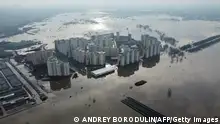 Überschwemmungen in der russischen Stadt Orenburg