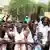 People in Niamey in protest against US military presence on April 13
