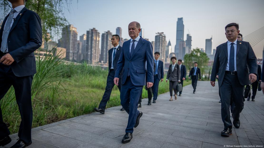 Olaf Scholz de visita à China