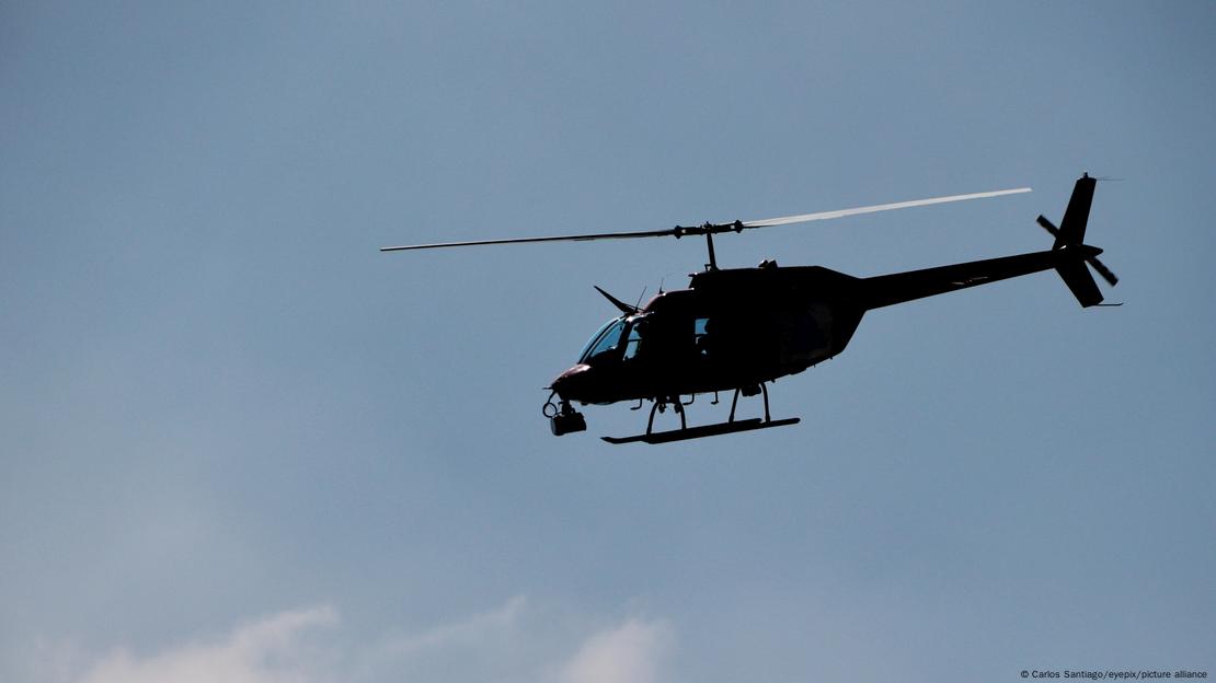 Një helikopter që merr pjesë në stërvitjen kombëtare për tërmetin e mbajtur në Meksikë më 19 shtator 2023 Një helikopter që merr pjesë në stërvitjen kombëtare për tërmetin e mbajtur në Meksikë më 19 shtator 2023