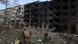 Edificio residencial quemado en la región de Donetsk. Edificio residencial quemado en la región de Donetsk.