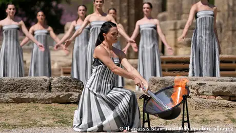 Griechenland Olympia | Generalprobe zur Entzündung der Olympischen Flamme