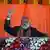 Narendra Modi gestures with his index finger during a speech in Srinigar, Indian-administrated Kashmir