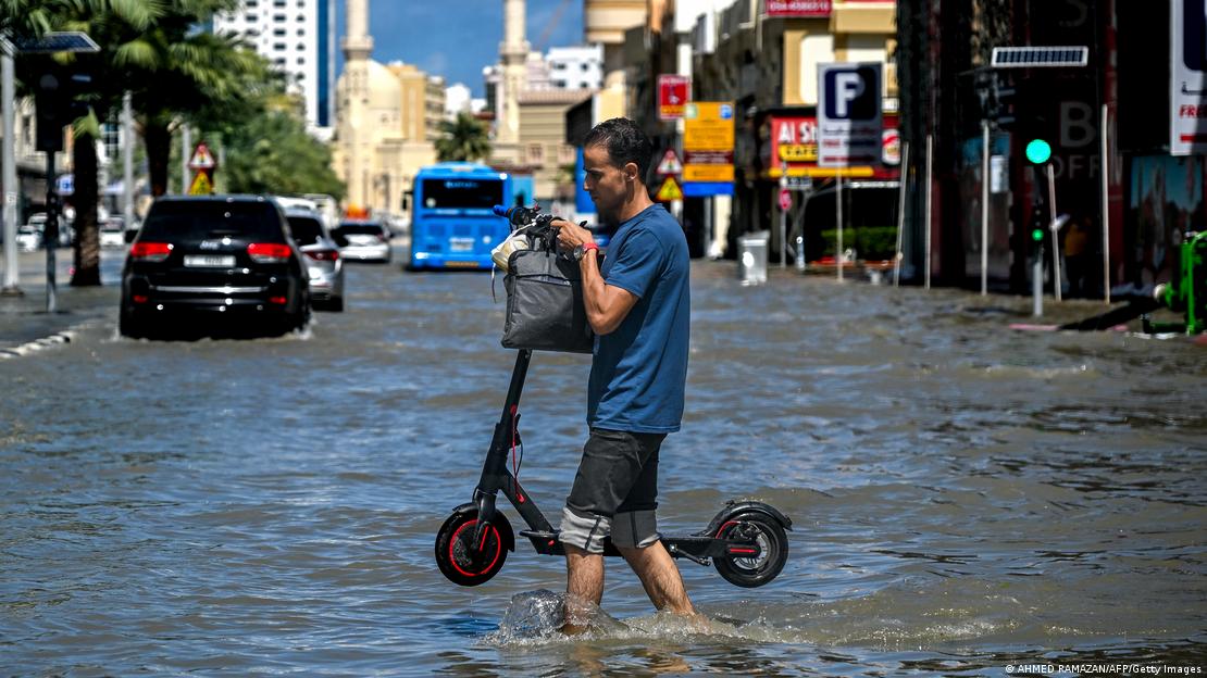 One Dubai resident said the flooding was akin to an 'alien invasion'Image: AHMED RAMAZAN/AFP/Getty Images